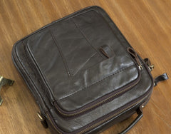 Cool Leather Mens Small Side Bag Messenger Bags Shoulder Bags for Men - iwalletsmen