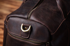 Genuine Leather Mens Cool Weekender Bag Travel Bag Duffle Bags Overnight Bag Holdall Bag for men