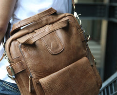 Cool Leather Mens Small Handbag Messenger Bag Shoulder Bag for men - iwalletsmen