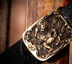 Handmade Genuine Leather Mens Belt Custom Cool Leather Men Black Belt for Men