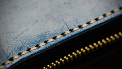 Handmade Leather Mens Tibetan Chain Biker Wallet Cool Leather Wallet Long Clutch Wallets for Men