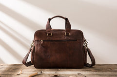 Leather Mens Large Briefcase Work Bag Travel Bag Business Bag for Men - iwalletsmen