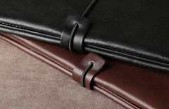 Genuine Leather Mens Cool Long Leather Wallet Cards Phone Bifold Clutch Wallet for Men