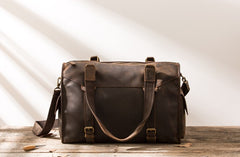 Cool Vintage Leather Mens Weekender Bag Travel Bags Shoulder Bags for men - iwalletsmen