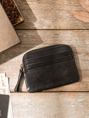 Leather Mens Coin Holders Slim Front Pocket Wallet Change Wallet for Men - iwalletsmen