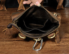 Vintage Mens Leather Side Bag Belt Pouch Holster Belt Case Waist Pouch for Men - iwalletsmen