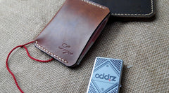Handmade Leather Mens Slim Front Pocket Wallet Leather Small Wallets  for Men - iwalletsmen