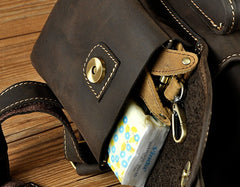 Cool Leather Mens Backpack Vintage Travel Backpack School Backpack for men - iwalletsmen