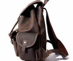 Cool Leather Mens Backpacks Travel Backpack Leather School Backpack for Men - iwalletsmen