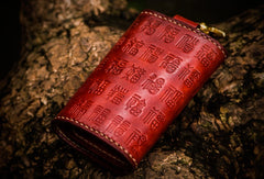 Handmade Leather Tooled Mens Cool Car Key Wallet Car Key Holder Car KeyChain for Men