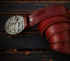 Handmade Genuine Leather Mens Belt Custom Cool Leather Men Black Belt for Men
