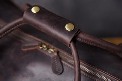 Genuine Leather Mens Cool Weekender Bag Travel Bag Duffle Bags Overnight Bag Holdall Bag for men