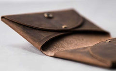 Leather Men Card Holder Wallet Change Bifold Small Wallet for Men - iwalletsmen