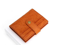 Leather Mens Front Pocket Wallet Card Wallet Small Slim Wallet Change Wallet for Men - iwalletsmen
