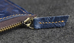 Handmade Leather Floral Mens Front Pocket Wallet Cool Slim Leather Wallet Men billfold Wallets Bifold for Men