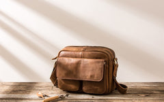 Cool Small Leather Mens Messengers Bag Shoulder Bag for Men - iwalletsmen