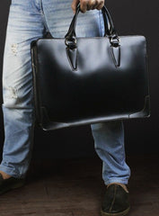 Handmade Leather Mens Cool Messenger Bag Briefcase Chest Bag Bike Bag Cycling Bag for men