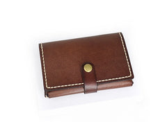 Leather Mens Small Card Wallets Front Pocket Wallet Cool Change Wallet for Men - iwalletsmen