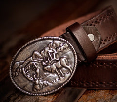 Handmade Genuine Leather Mens Belt Custom Cool Leather Men Black Belt for Men