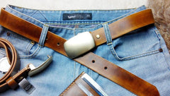 Handmade Vintage Leather Mens Belt Leather Belt for Men - iwalletsmen