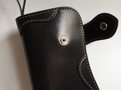 Handmade Leather Biker Wallet Mens Cool Chain Wallet Trucker Wallet with Chain