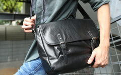 Cool Leather Mens Messenger Bag Briefcase Shoulder Bag for men - iwalletsmen