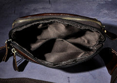 Cool Leather Mens Fanny Pack Waist Bag Hip Pack Belt Bag Bumbag for Men - iwalletsmen