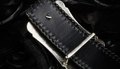 Handmade Genuine Leather Mens Belt Custom Cool Leather Men Black Belt for Men