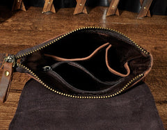 Mens Leather Small Side Bags COURIER BAG Waist Pouch Holster Belt Case Belt Pouch for Men - iwalletsmen
