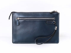 Cool Handmade Leather Mens Wristlet Bag Clutch Zipper Clutch for Men - iwalletsmen