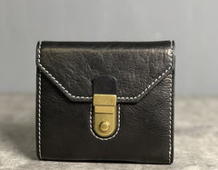 Handmade Leather Mens Cool billfold Leather Wallet Men Small Wallets Trifold for Men