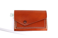 Leather Mens Card Wallet Front Pocket Wallet Small Slim Wallet Change Wallet for Men - iwalletsmen