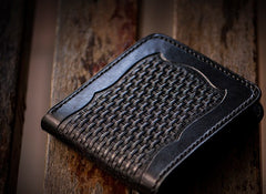 Handmade Leather Fine Horse Tooled Mens billfold Wallet Cool Leather Wallet Slim Wallet for Men