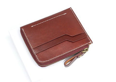 Leather Mens Front Pocket Wallets Small Slim Wallet Card Wallet Change Wallet for Men - iwalletsmen