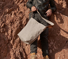 Mens Canvas Gray Cool Bucket Courier bag Messenger Bag Canvas Side Bag for Men - iwalletsmen