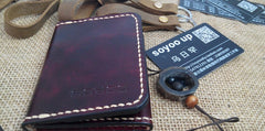 Leather Mens Front Pocket Bifold Small Wallets Card Wallet for Men - iwalletsmen