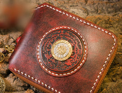 Handmade Leather Mens Chain Biker Wallet Cool Leather Wallet Small Wallets for Men - iwalletsmen