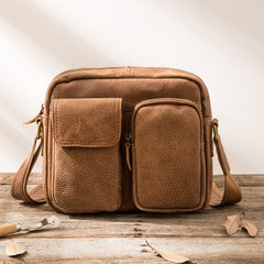 Cool Leather Mens Messenger Bags Small Shoulder Bags  for Men - iwalletsmen