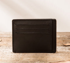 Leather Mens Slim Cards Holder Front Pocket Wallets Card Wallet for Men - iwalletsmen