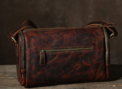 Genuine Leather Mens Cool Shoulder Bag Messenger Bag Chest Bag Bike Bag Cycling Bag for men
