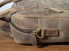 Handmade Leather Mens Cool Backpack Bag Messenger Bag Briefcase Work Bag Laptop Bag for men
