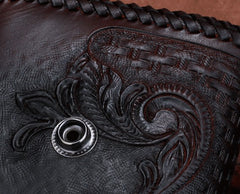 Handmade Leather Horse Mens Chain Biker Wallet Cool Leather Wallet With Chain Wallets for Men