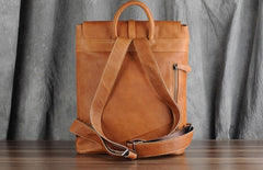 Genuine Leather Mens Cool Backpack Sling Bag Large Black Travel Bag Hiking Bag for men