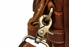 Vintage Cool Leather Briefcase Handbag Business Briefecases Shoulder Bag for men - iwalletsmen