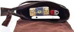 Cool Mens Leather Small Side Bag Belt Pouch Waist Pouch Holster Belt Case for Men - iwalletsmen