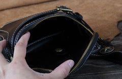 Leather Belt Pouch Mens Small Cases Waist Bag Hip Pack Belt Bag Fanny Pack Bumbag for Men