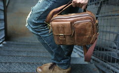 Cool Leather Mens Small Messengers Bag Shoulder Bags for Men - iwalletsmen