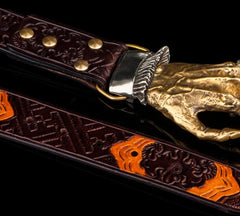 Handmade Genuine Leather Mens Belt Custom Cool Leather Men Black Belt for Men