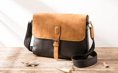 Handmade Cool Leather Mens Small Messengers Bag Shoulder Bags for Men - iwalletsmen