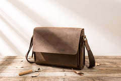 Cool Brown Vintage Leather Mens Messengers Bag Shoulder Bag for Men - iwalletsmen